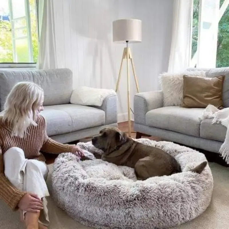 Round Long Hairy Autumn And Winter Nest Pad Cat Mattress